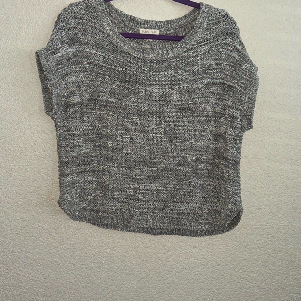 Eileen Fisher Charcoal Knit Sweater